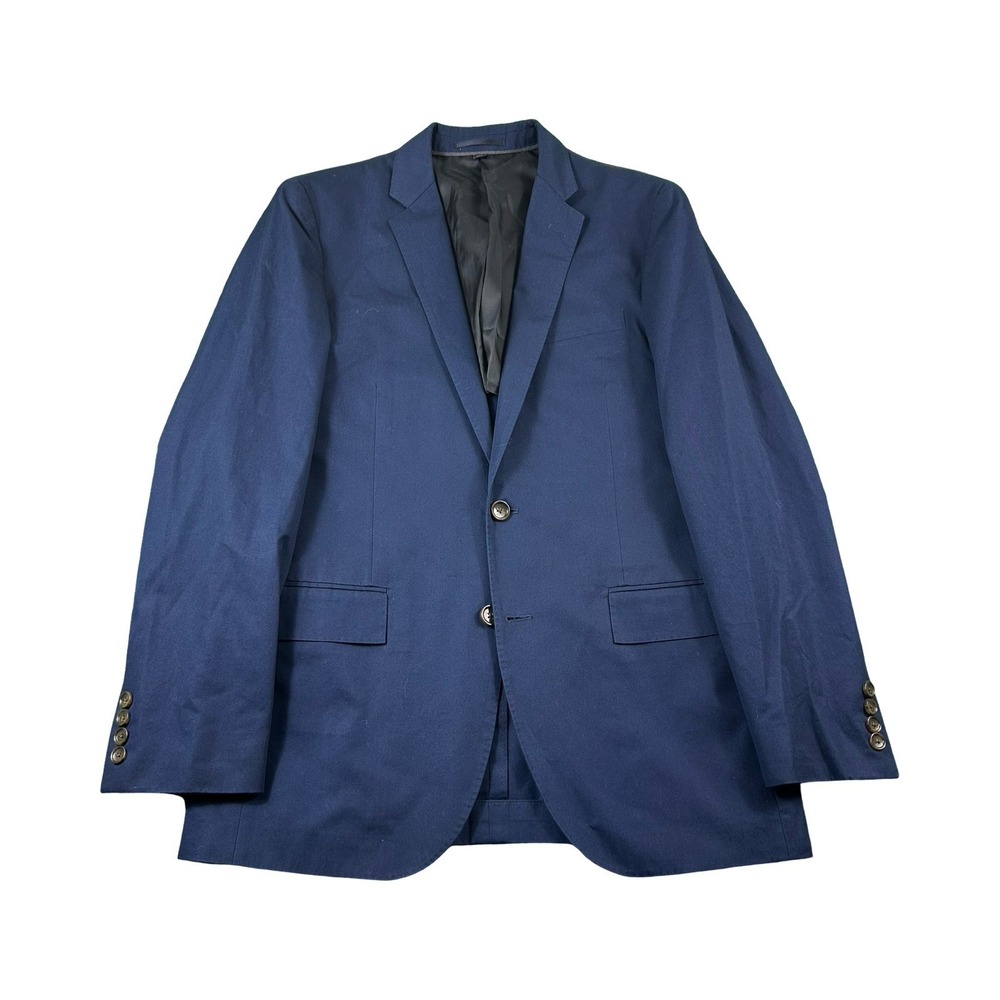 J.Crew Ludlow Blue Italian Larusmiani Cotton Mens Sportcoat Size 38R